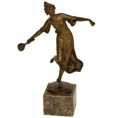 bronze tennis player