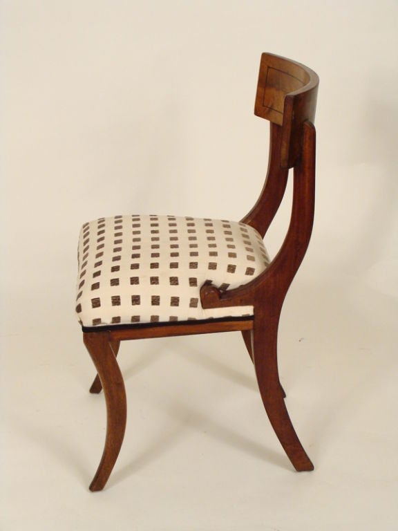 19th Century Set of 6 klismos dining chairs