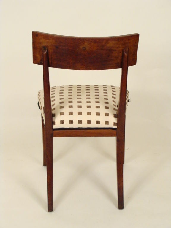 Wood Set of 6 klismos dining chairs