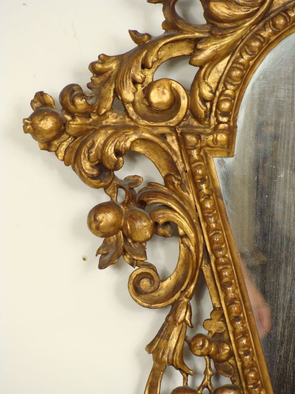 Wood Pair of Italian Baroque Style Giltwood Mirrors