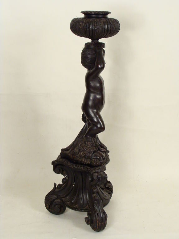 Sculpté Sculpture en bois du 19e siècle en vente