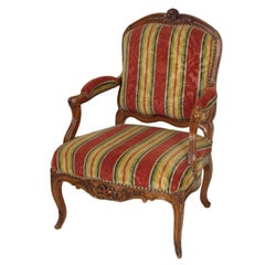 Louis XV provincial walnut armchair