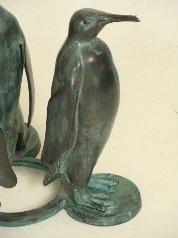 Bronze Penguin Table In Good Condition In Laguna Beach, CA