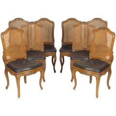 Set of 8 Louis XV provincial dining room chairs