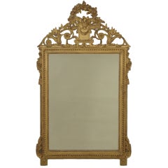 Louis XVl style gilt wood mirror