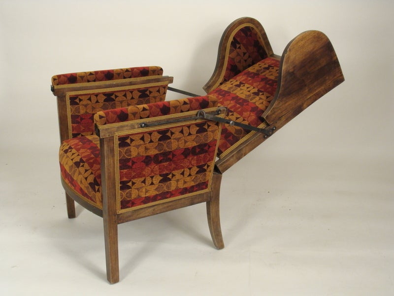 Wood 19th Century Bergere with Adjustable Back