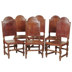 Set of 6 baroque style dining room chairs