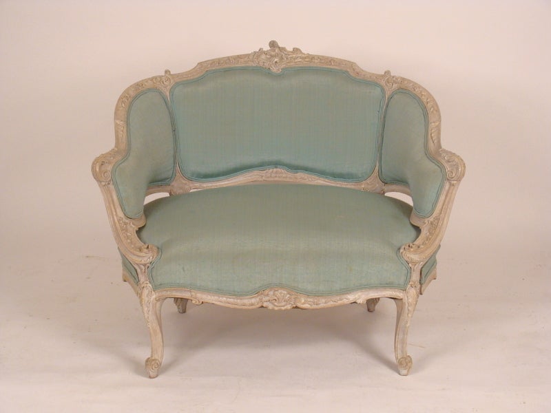Louis XV painted marquis chair, circa 1910