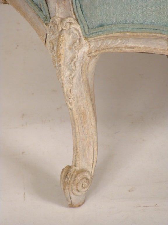 French Louis XV painted marquis chair