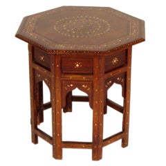 Indian bone inlaid occasional table