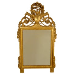 Louis XVl gilt wood mirror