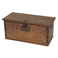 Moroccan Mother of Pearl Inlaid Trunk