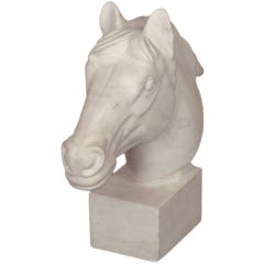 Italian Carved Marble Horse Head