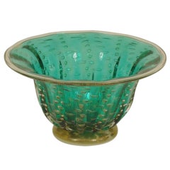 Green Murano Glass Bowl