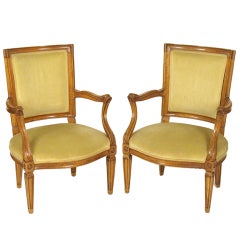 Pair of Italian Louis XVl style armchairs