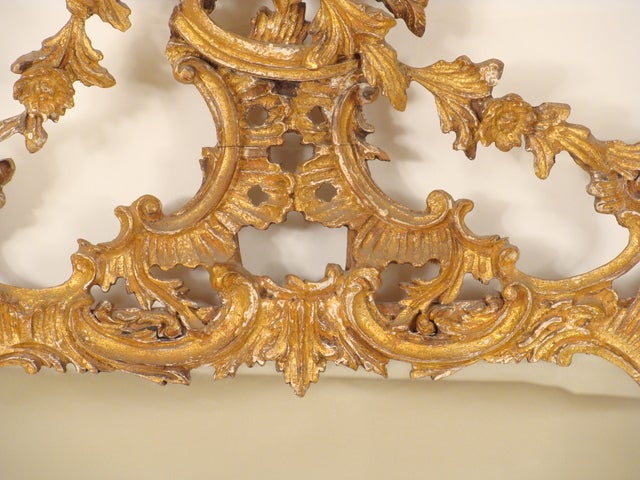Gilt Chippendale  gilt wood mirror