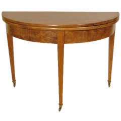 Neo Classical Demi Lune Games Table