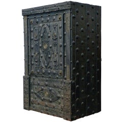 Antique 19th Century Iron Safe from Piedmont, Italy