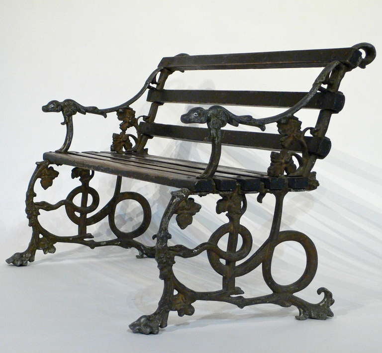 Pair of 19th Century Garden Benches In Good Condition For Sale In Laguna Beach, CA
