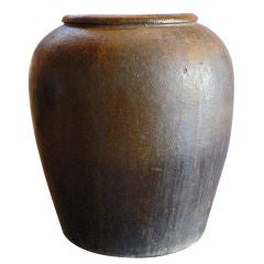 Large, Glazed Rice Wine Pot