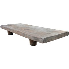 Antique Massive Hand-Hewn Pounding Table