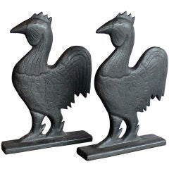 Pair of Cast Iron Chickens