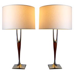 Pair of Laurel Wishbone Table Lamps