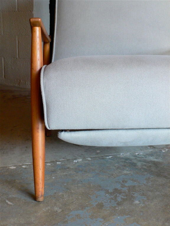 Walnut framed reclining lounge chair by Milo Baughman and produced by James, Inc.