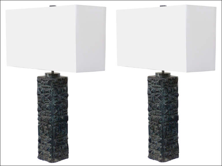 Bronze Table Lamp by HB LEE