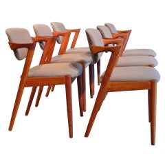 Set of Six "Z" Dining Chairs by Kai Kristiansen