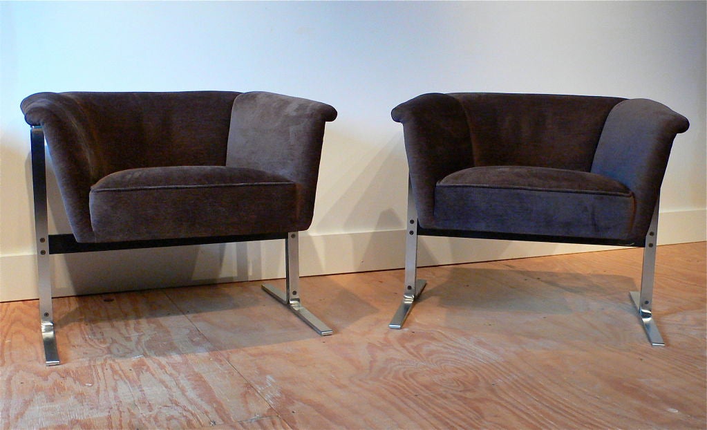 American Pair of Geoffrey Harcourt Chairs