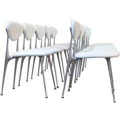 Vintage Set of 6 Shelby Williams Aluminum Gazelle Chairs