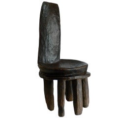 Antique Ethiopian High Back Chair