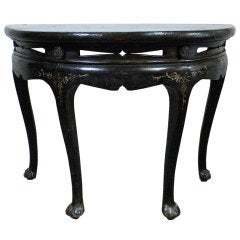 Lacquered Demi-Lune Table