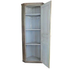Painted Country Corner Cupboard