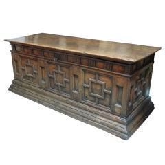 Antique Early Italian Walnut Cassone