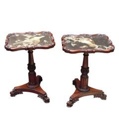Antique Pair of Regency Rosewood Small Tables
