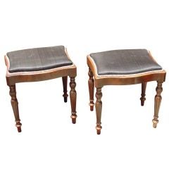 Pair of Sheraton Mahogany Stools