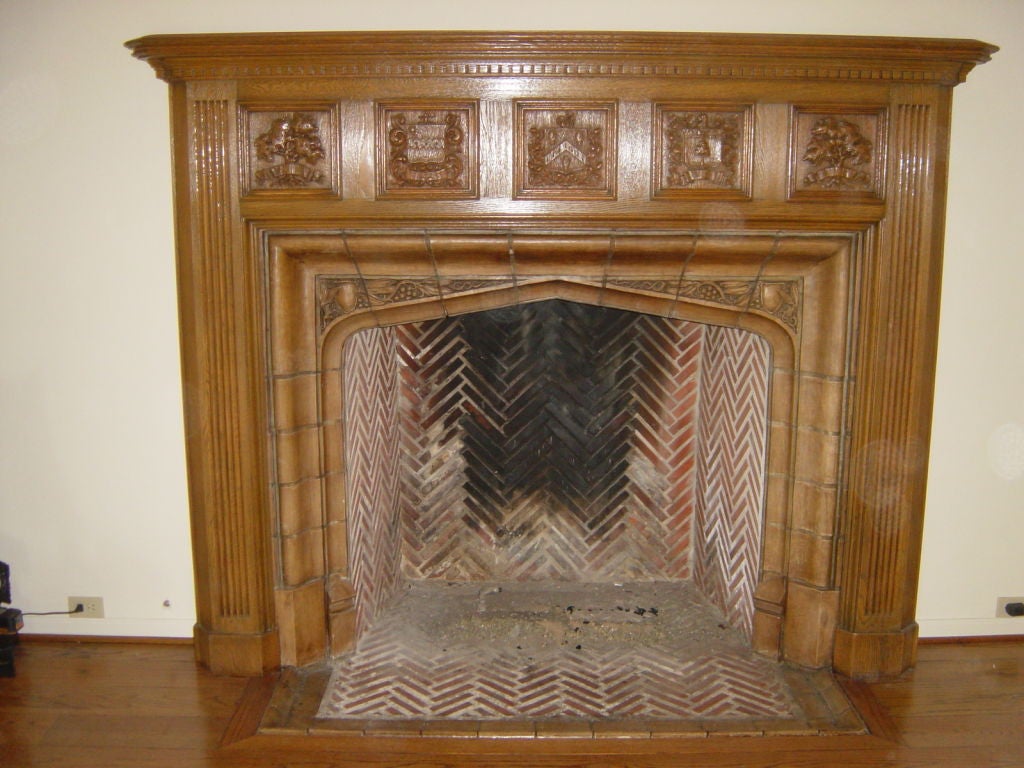 This architecturally important fireplace surround was designed by famous Los Angeles architect Paul Williams for one of his earliest commissions, 