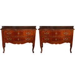 Pair of 19th c. Tuscan Commodes