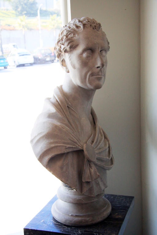 Scottish 19th, Signed and Dated, Marble Bust of Nobleman