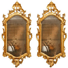 Pair of Italian, 19th c., Giltwood Mirrors 9