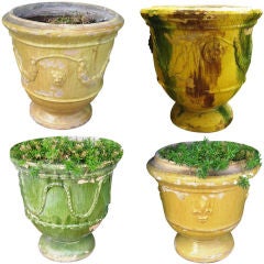Five Pairs of Various French Anduz Terracotta Planters