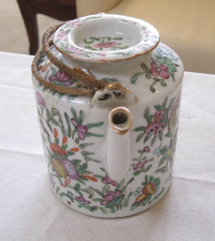 Chinese 19th Century Famille Rose Teapot
