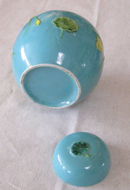 Chinese Porcelain Applique Ware Lidded Jar For Sale 2