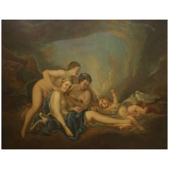 Venus and Cupid with Nymphs by a Follower of François Boucher