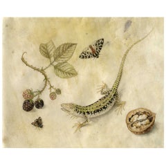A pair of still life tempera paintings on parchment