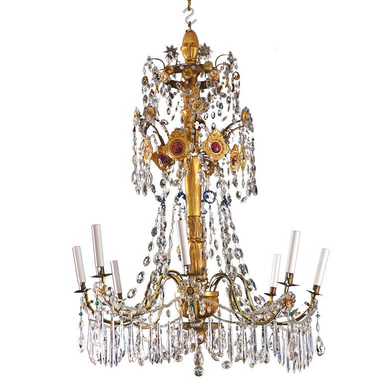 A fine eighteenth century Genoese chandelier For Sale