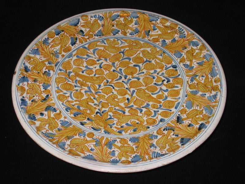 A Majolica Footed Stand With Animal Motif