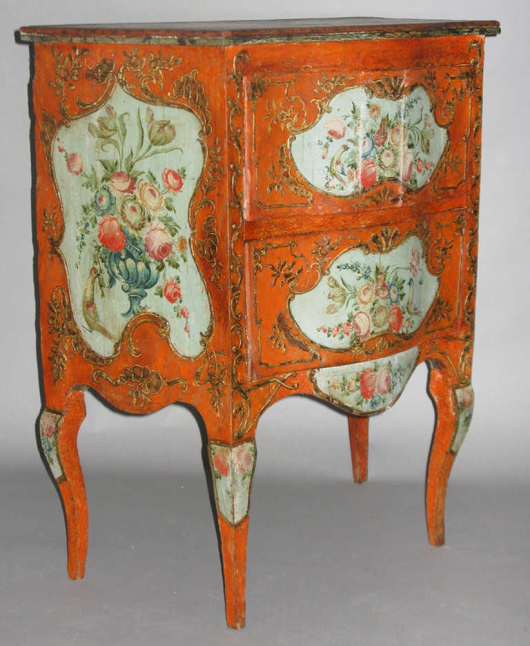 A Two-drawer Lacquered Commodino